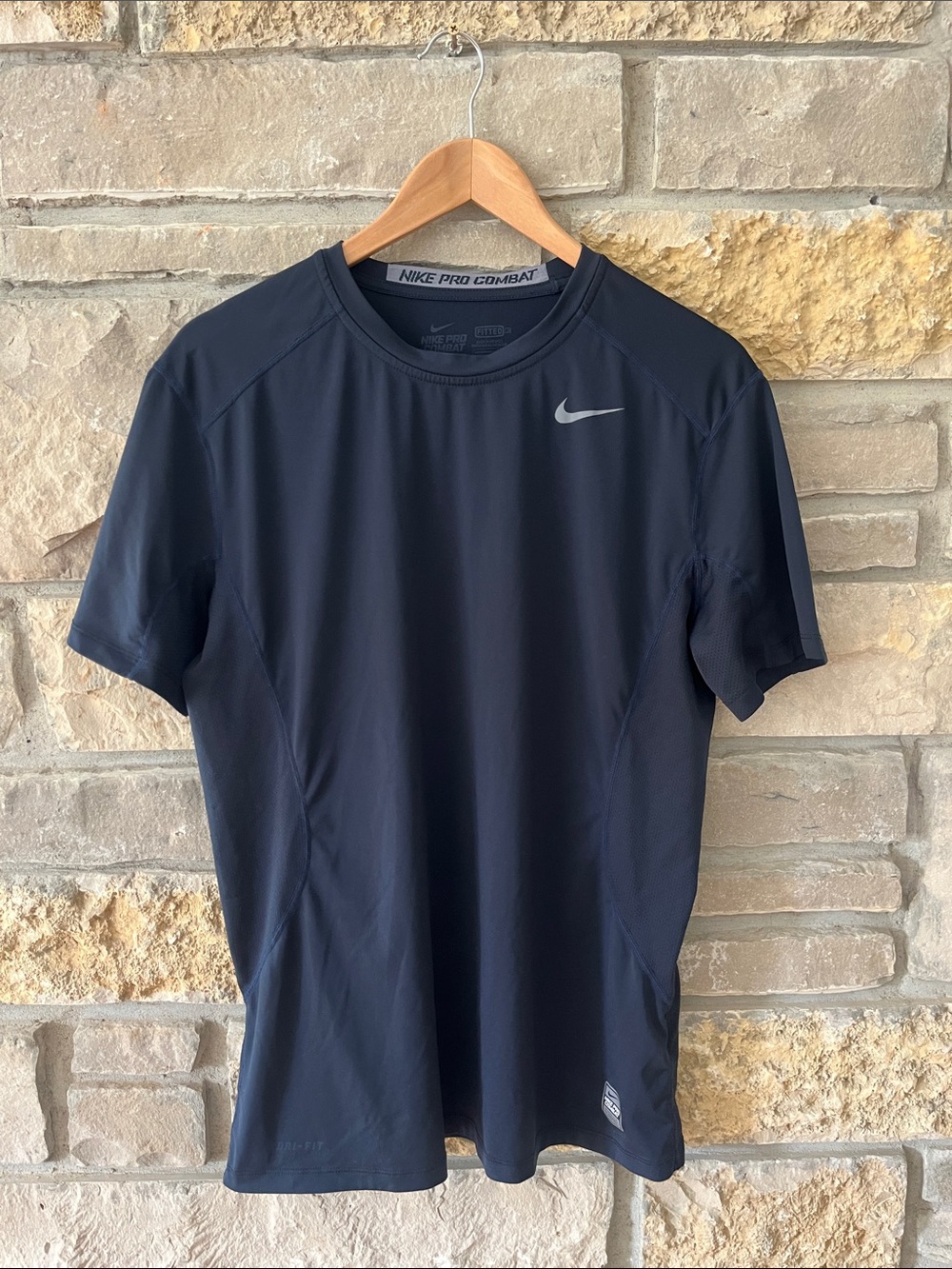 Nike Pro Combat Black Dri-Fit T-Shirt Size Large